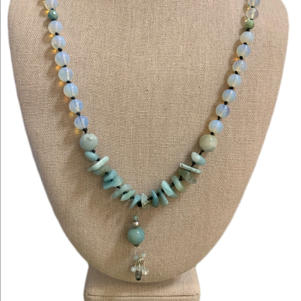 Moonstone, Amazonite, Pearl, Labradorite, and Aquamarine -